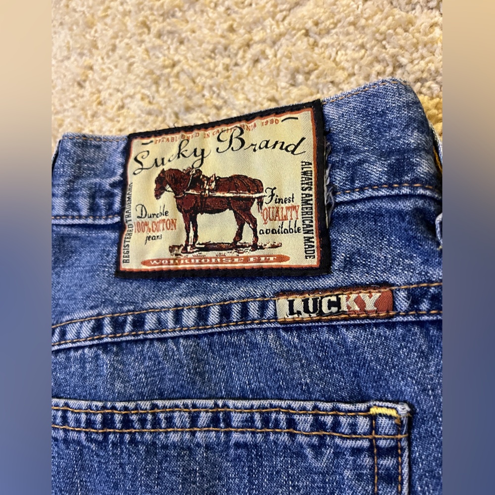 Vintage Lucky Brand Blue Denim Button-Fly Jeans